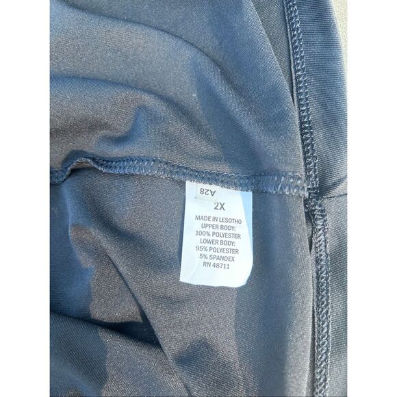 MTA Sport Women's Plus Size 2X Black Athletic Tank Top Purple Mesh Open Back - Picture 5 of 9